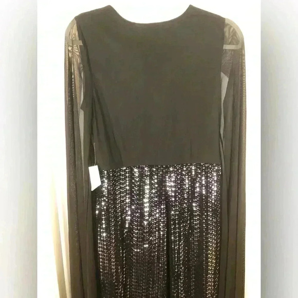 VENUS🖤🪩Black Jumpsuit with Sequin bottom 🪩🖤 size Large NWOT - Picture 9 of 13